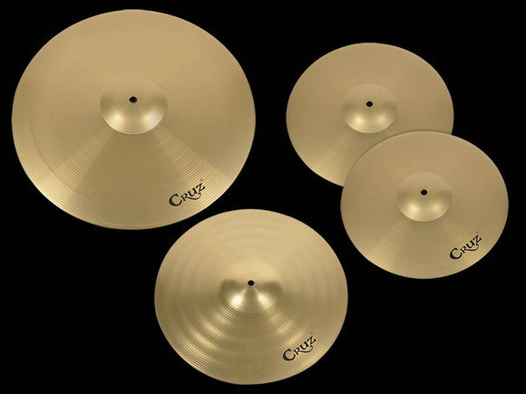 Cruz Basic Series Cymbals Set - Hi Hats, Crash, Ride