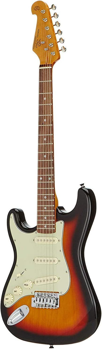 SX Vintage Series 3 Tone Sunburst Left Handed SC Style Electric Guitar + Gig Bag