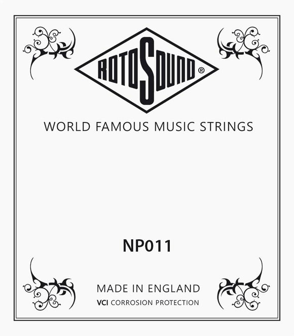 Rotosound Single .011 Plain Stainless Steel Guitar String