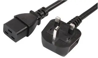 IEC Mains lead / cable UK IEC 2m  C19 connector