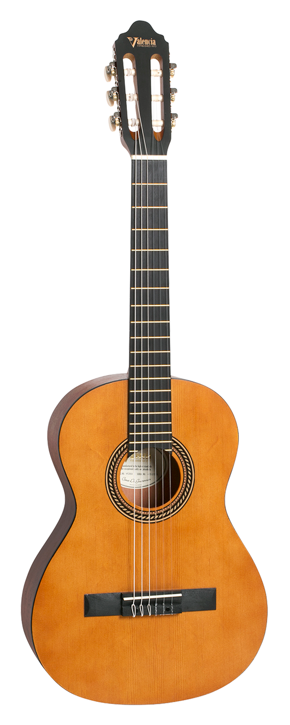 Valencia (VC203NA) 3/4 Classical Guitar - 200 Satin Series