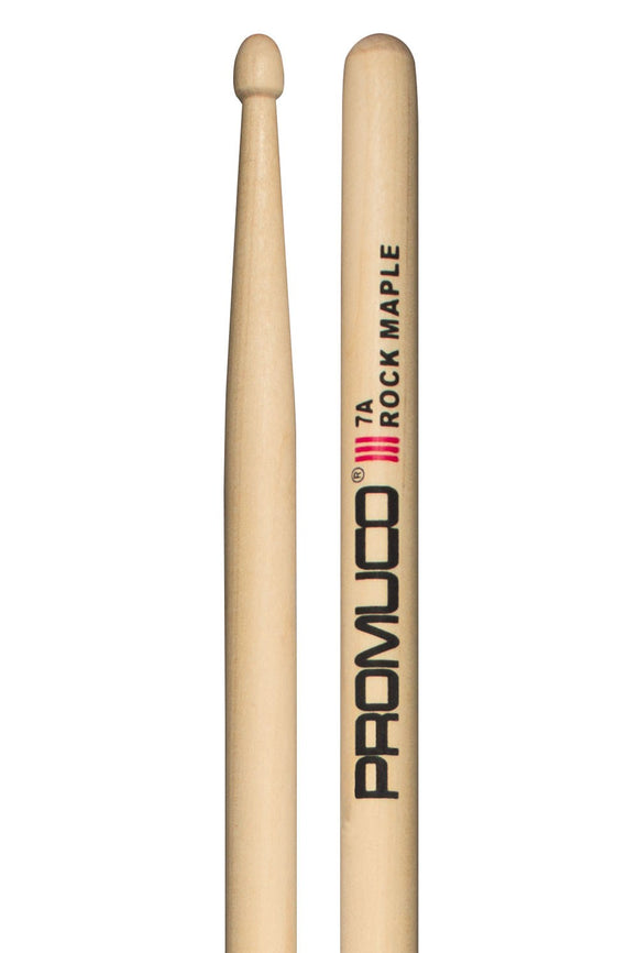 Promuco 7A Wooden Tip Drumsticks - Rock Maple