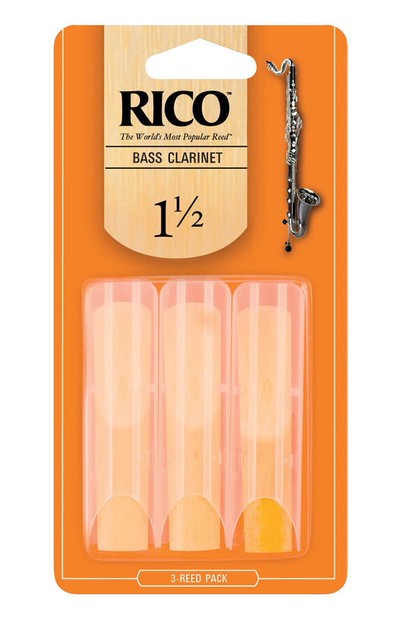 Rico Bass Clarinet 1.5 Reed - 3 Pack