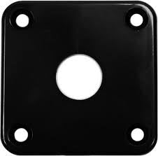 8241PBK LP style jack socket plate Black