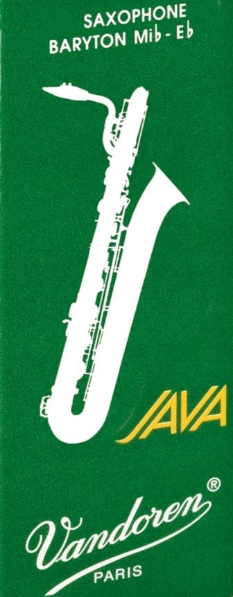 Vandoren Java (GREEN) Strength 2.5 Eb Baritone Saxophone Reed - Single Reed