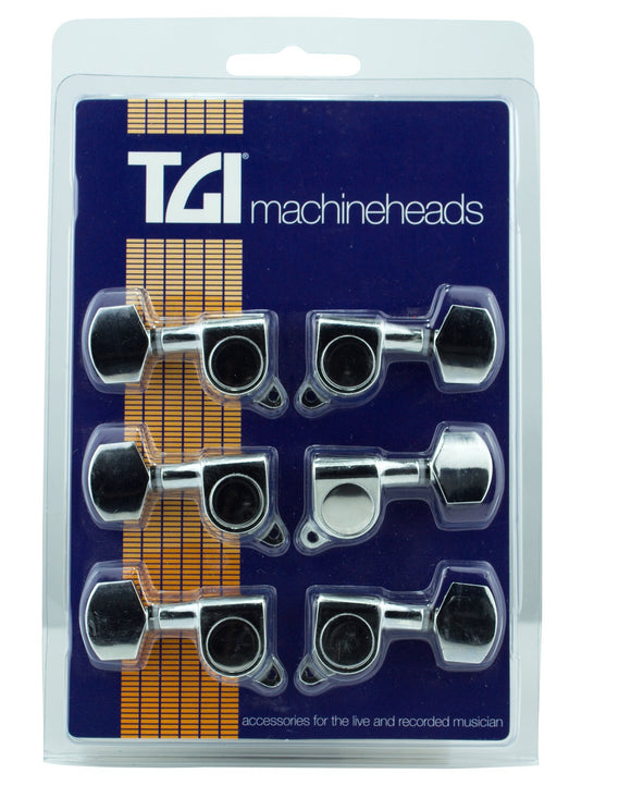 TGI (TG415C) Guitar Machine Heads - 3 A Side - Chrome