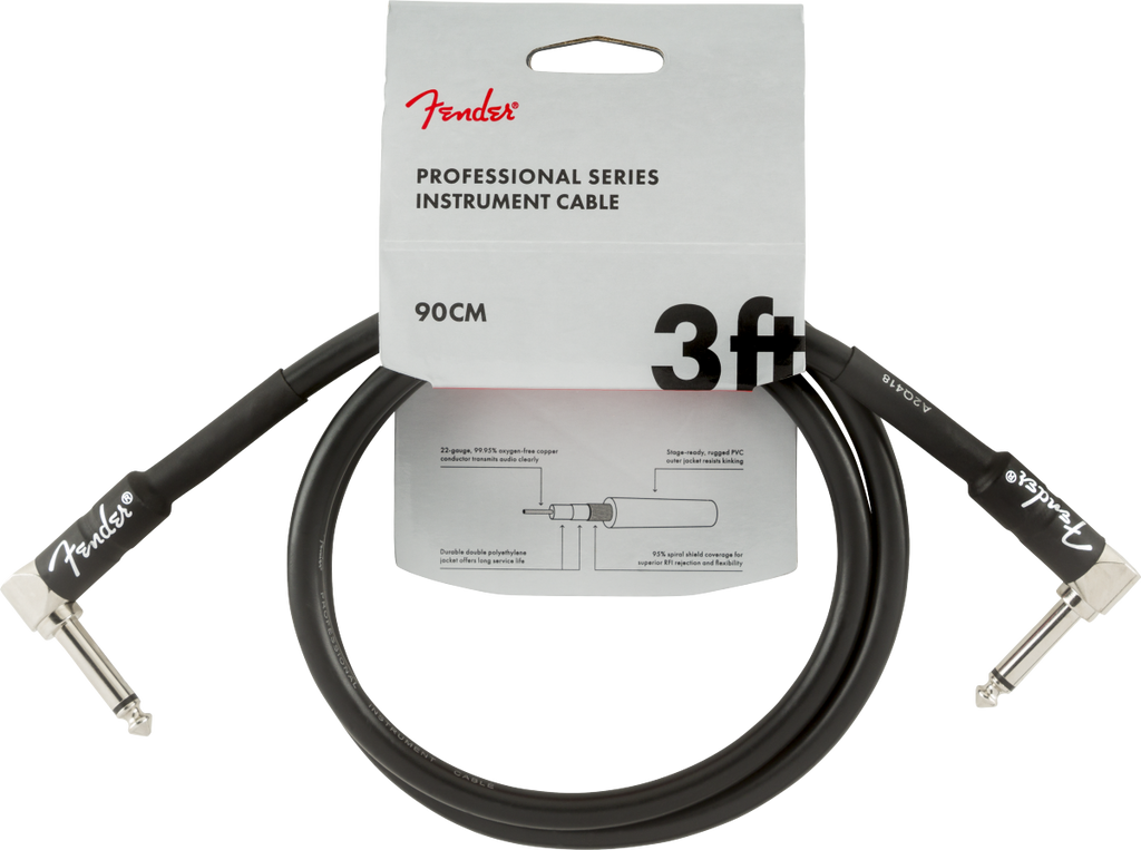 Fender Professional Series  3ft / 90cm Right Angle - Right Angle Jack Cable