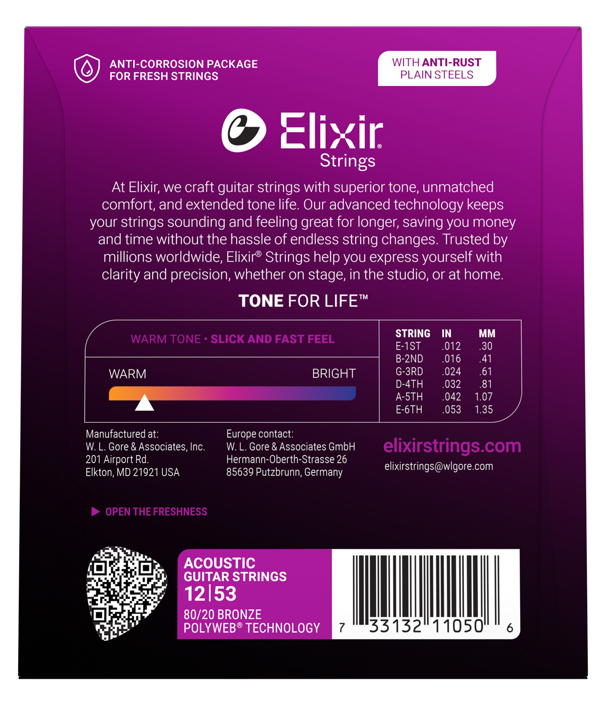 Elixir Polyweb Light 80/20 Acoustic Strings