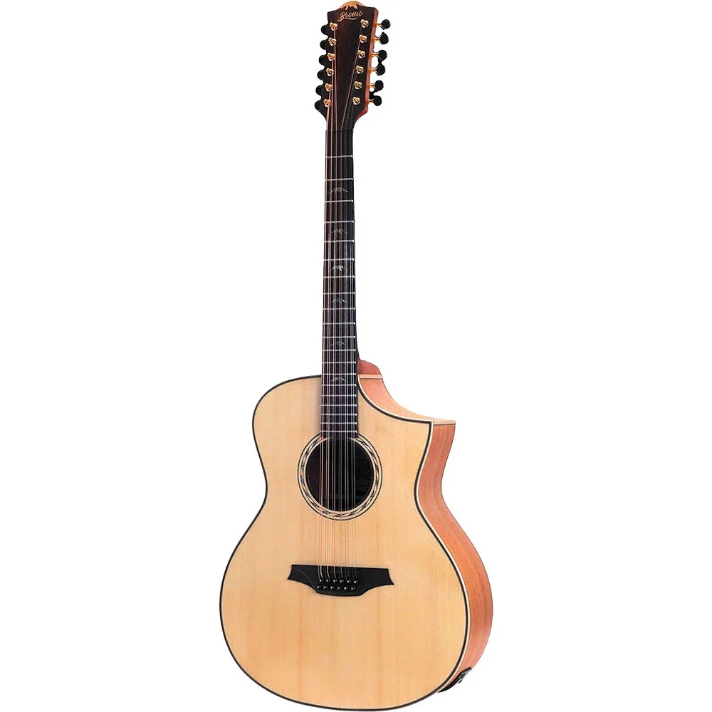 Bromo BAT4CE12 Solid Top Auditorium Electro Acoustic 12 String Guitar