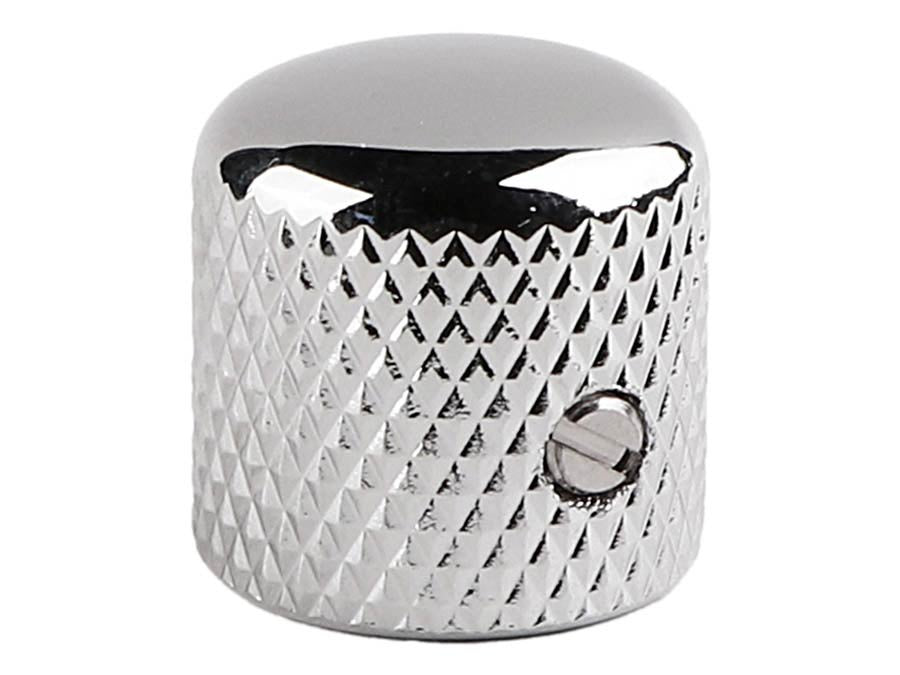 Dome Top Metal Guitar Control Knob - Chrome