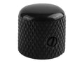 Dome Top Metal Guitar Control Knob - Black