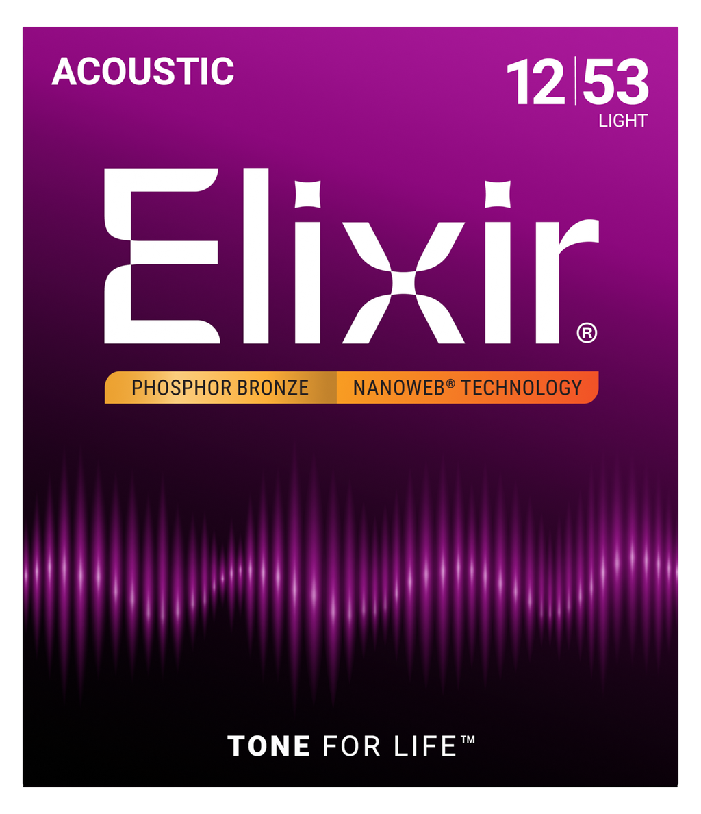 Elixir Nanoweb Light Phosphor Bronze Acoustic Strings
