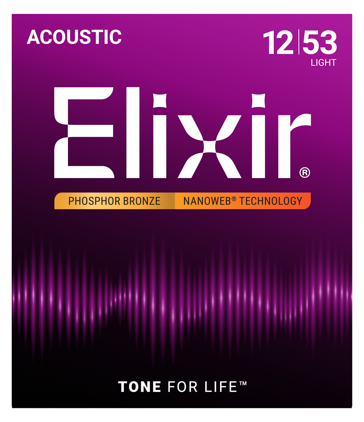 Elixir Nanoweb Light Phosphor Bronze Acoustic Strings