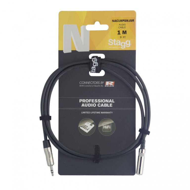 Stagg 3.5mm Stereo Jack Plug - 3.5mm Socket - 10ft / 3mHeadphone Extension Cable