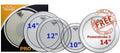 (N) Remo Clear Pinstripe Tom Pack 10", 12", 14" + Free 14" Powerstoke 3 Coated