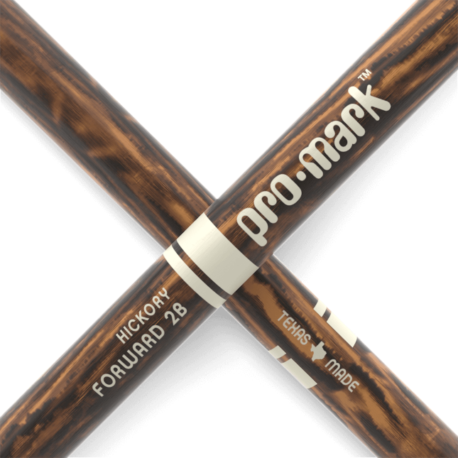 ProMark TX2BW-FG Classic Forward 2B FireGrain Hickory Drumstick - Oval Wood Tip