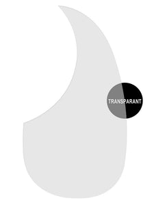 Boston (AG-100-TR) Transparant Teardrop Acoustic Guitar Scratch Plate - Self Adhesive