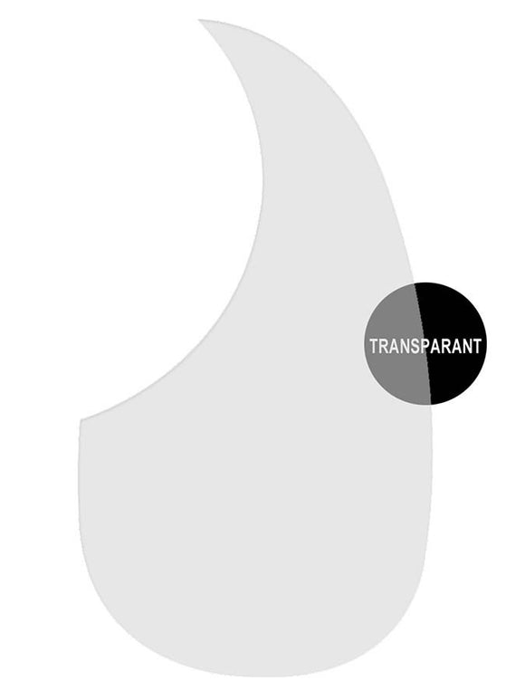 Boston (AG-100-TR) Transparant Teardrop Acoustic Guitar Scratch Plate - Self Adhesive