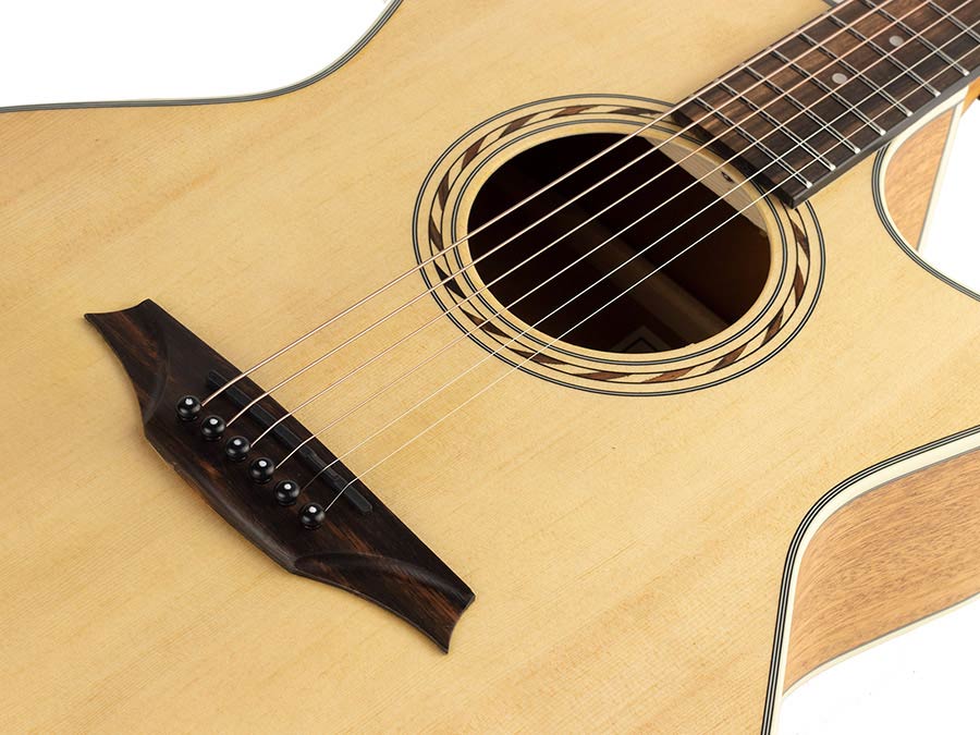 Bromo BAT2CE Solid Top Auditorium Electro Acoustic Guitar