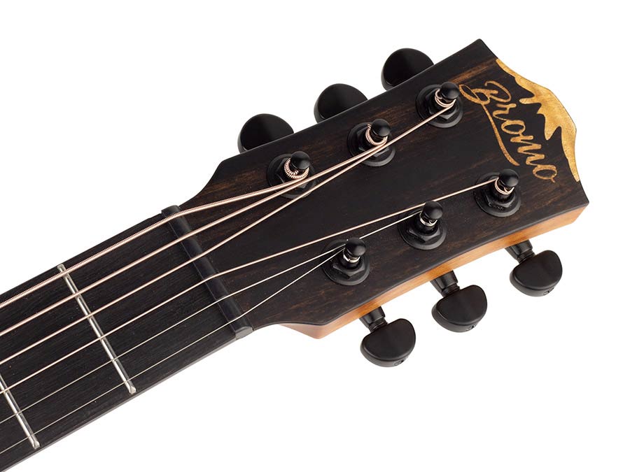 Bromo BAR3E All Solid Electro Acoustic Travel Acoustic Guitar + Heavy Duty Gig Bag