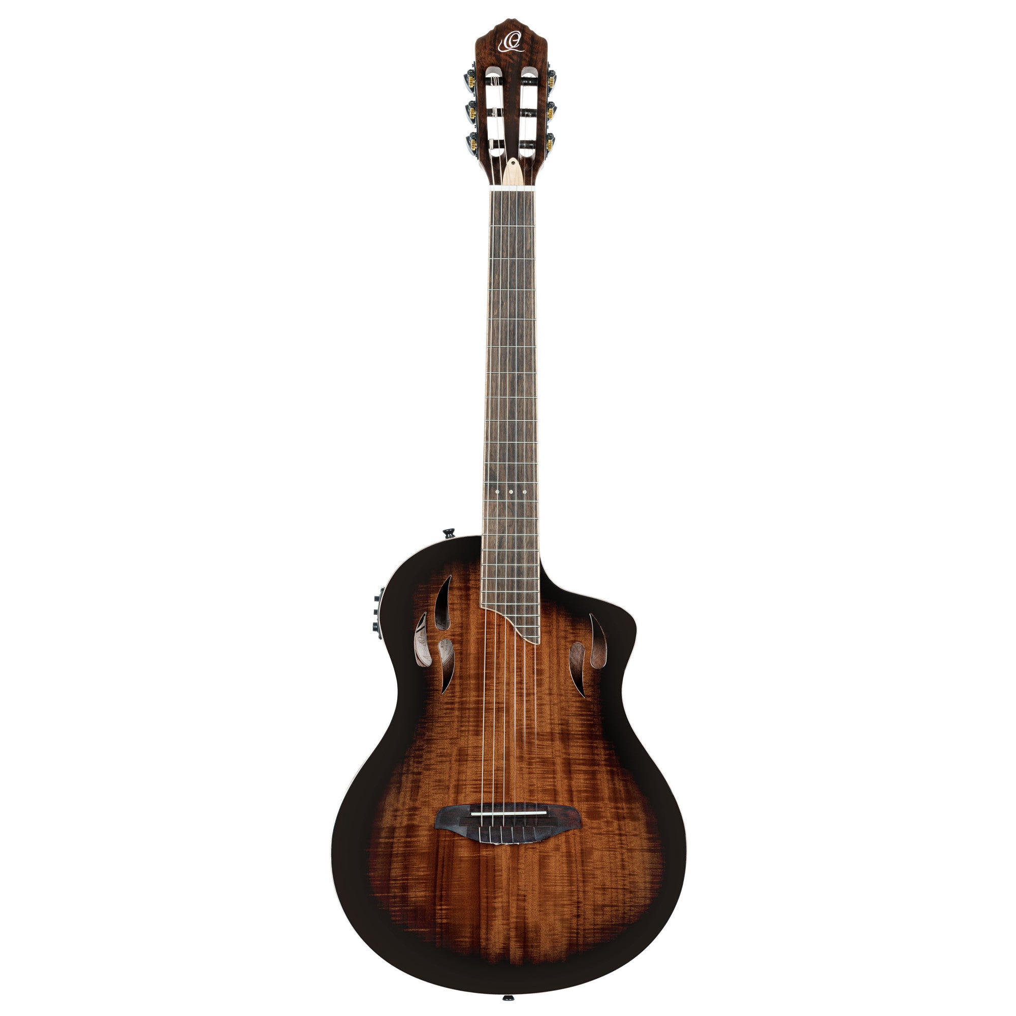 Ortega RTPDLX-ACA TourPlayer Electro Acoustic Thinline Classical Guitar - Acacia Burst