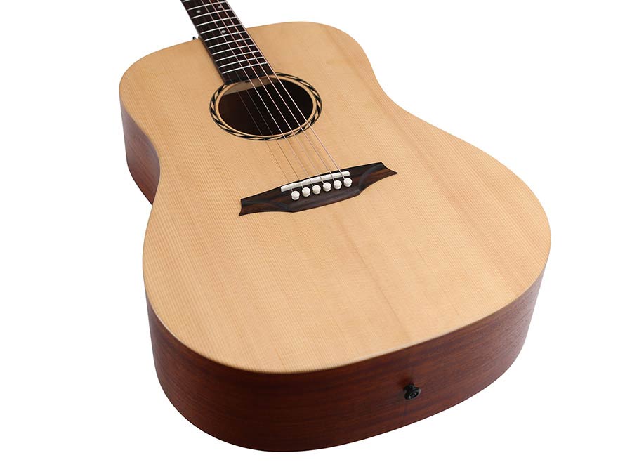 Bromo BAT1NL Left Handed Solid Spruce Top Dreadnought Acoustic Guitar