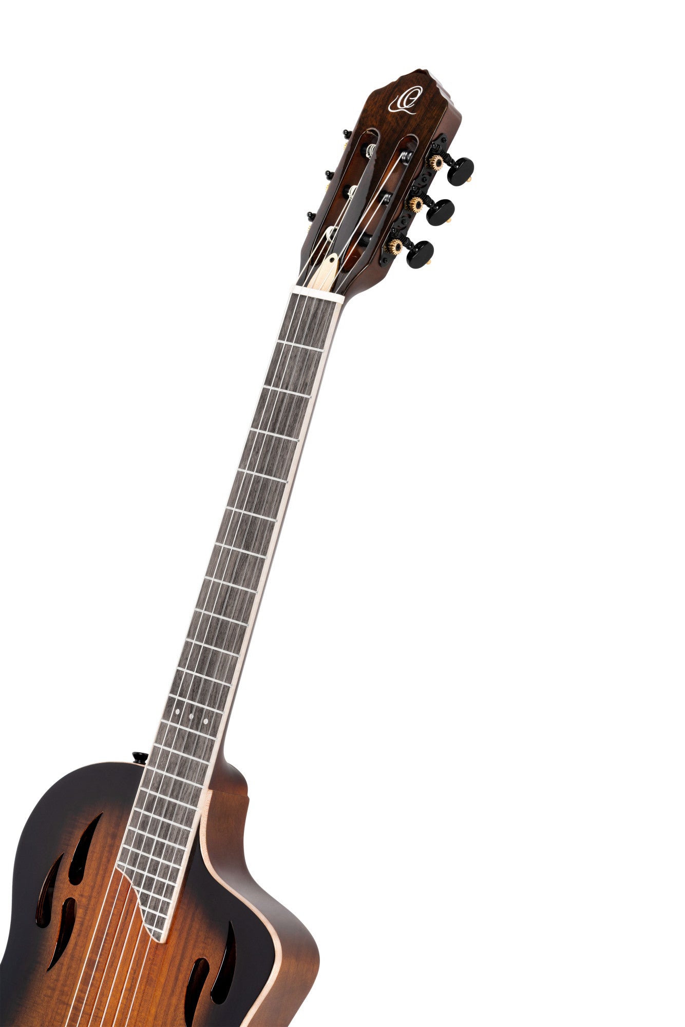 Ortega RTPDLX-ACA TourPlayer Electro Acoustic Thinline Classical Guitar - Acacia Burst