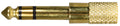 6.35mm (1/4") Jack Plug - 3.5mm Socket Headphone Adaptor