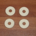 17.5mm white felt washer ( pack 4 )