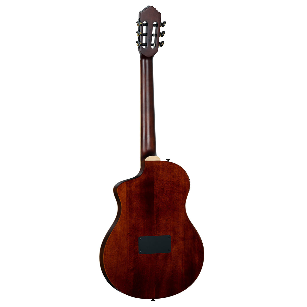 Ortega RTPDLX-ACA TourPlayer Electro Acoustic Thinline Classical Guitar - Acacia Burst