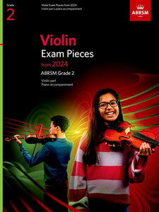 ABRSM Violin exam from 2024 with piano accompaniment Grade 2