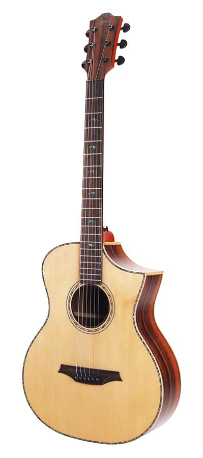 Bromo BAR5CE All Solid Hillside Concert Electro Acoustic Guitar