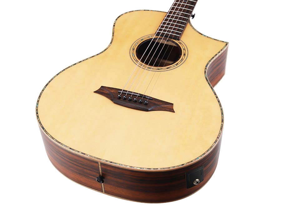 Bromo BAR5CE All Solid Hillside Concert Electro Acoustic Guitar