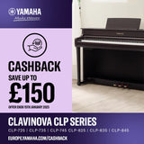 Yamaha Clavinova CLP845B digital piano black walnut