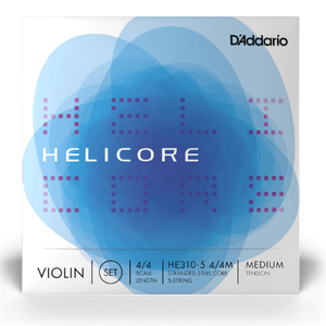 D'Addario Helicore Violin String Set - Medium Tension