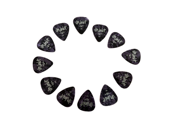 Jim Dunlop USA Heavy Celluloid Plectra - Pack 12 Purple Marble