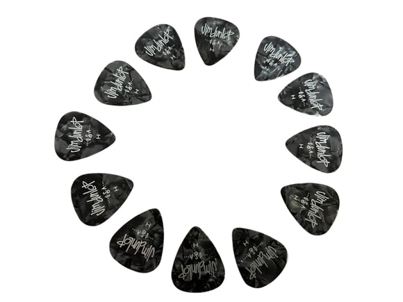 Jim Dunlop USA Heavy Celluloid Plectra - Pack 12 Grey Marble