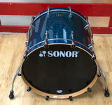 Used / 2nd Hand Sonor Delite 22" x 17" Birdseye Azure Blue Bass Drum