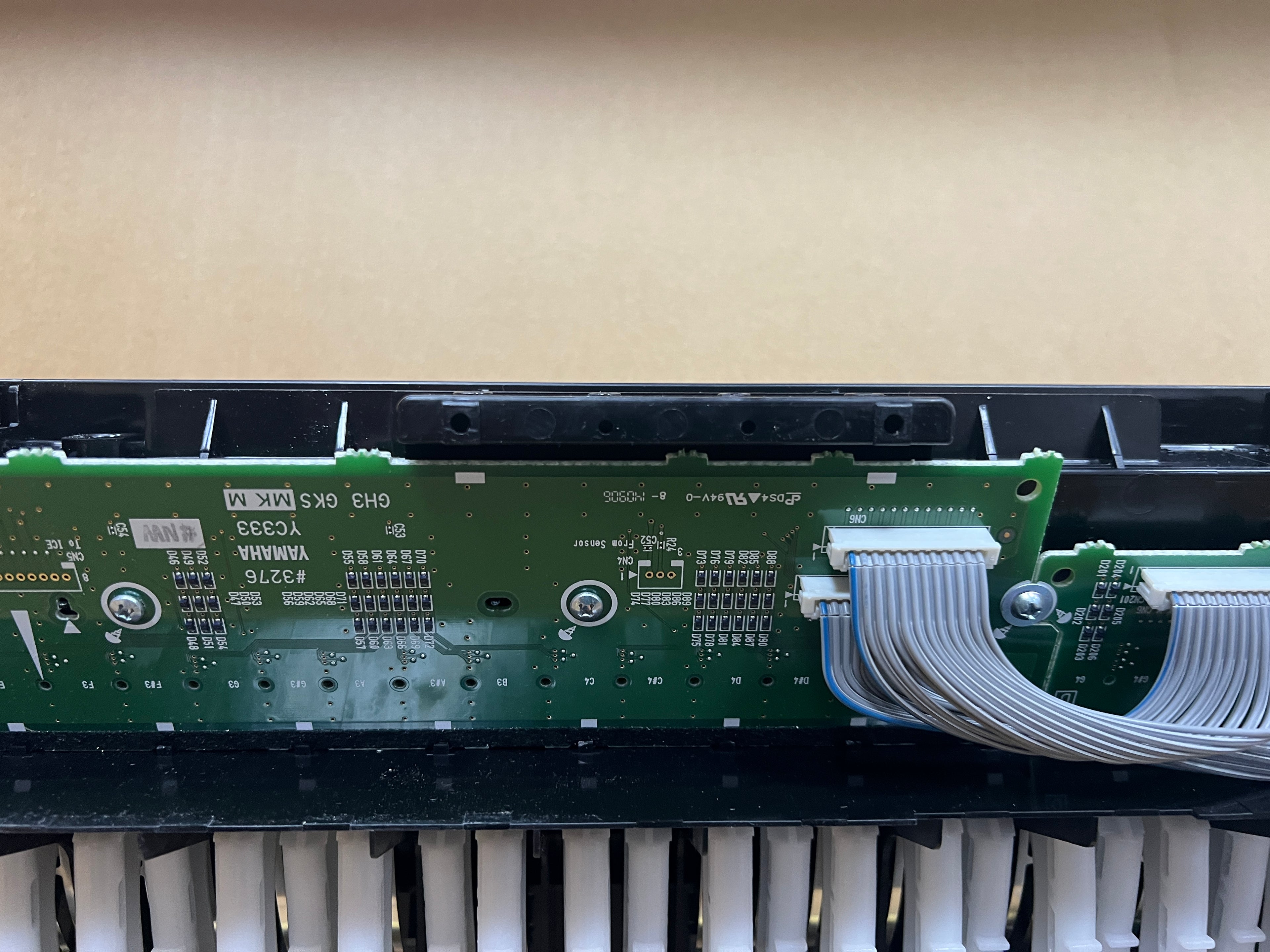 WV830100 Natural Wood Action GKS keyboard assembly