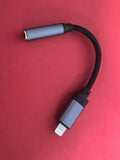3.5mm headphone jack socket to lightning male plug