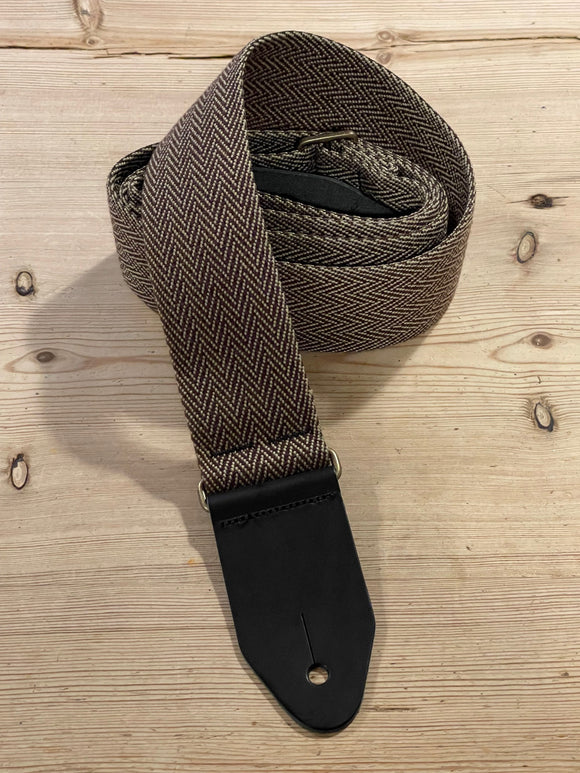 LG Vintage Brown Tweed Guitar Strap