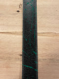 LG Green Paint Splatter Heavy Leather Guitar Strap