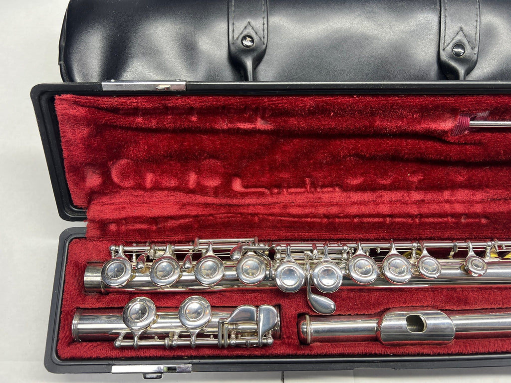 USED Yamaha YFL-211S silver plated flute outfit made in Japan