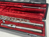 USED Yamaha YFL-211S silver plated flute outfit made in Japan
