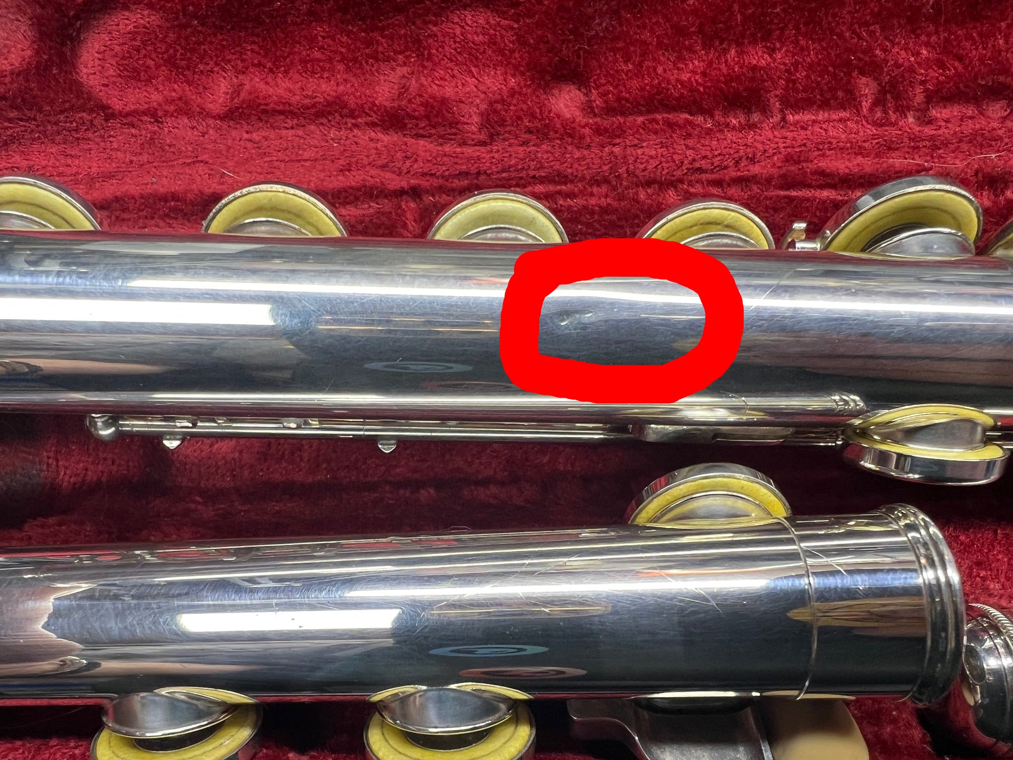 USED Yamaha YFL-211S silver plated flute outfit made in Japan