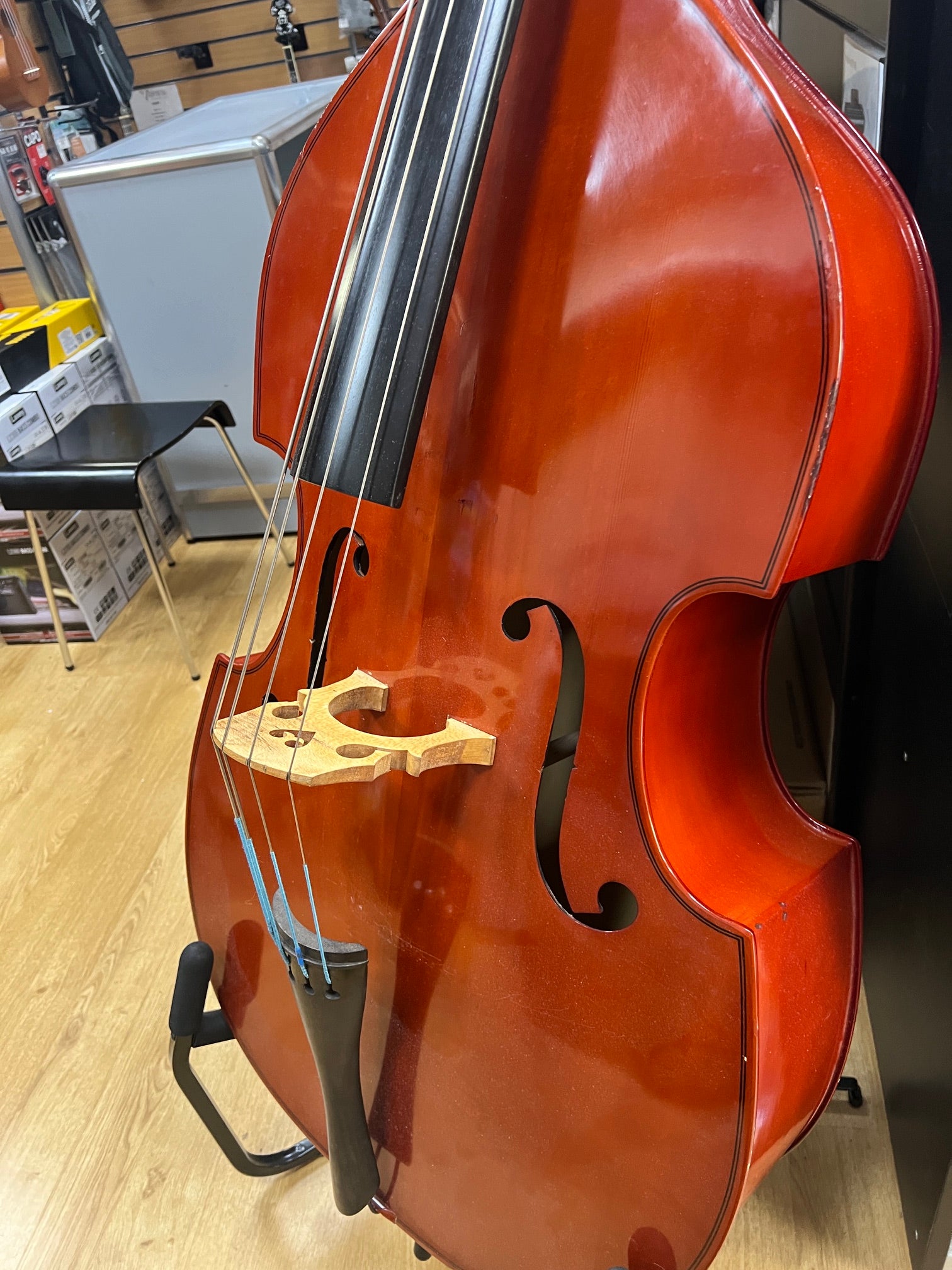 USED 1/2 size student double bass outfit