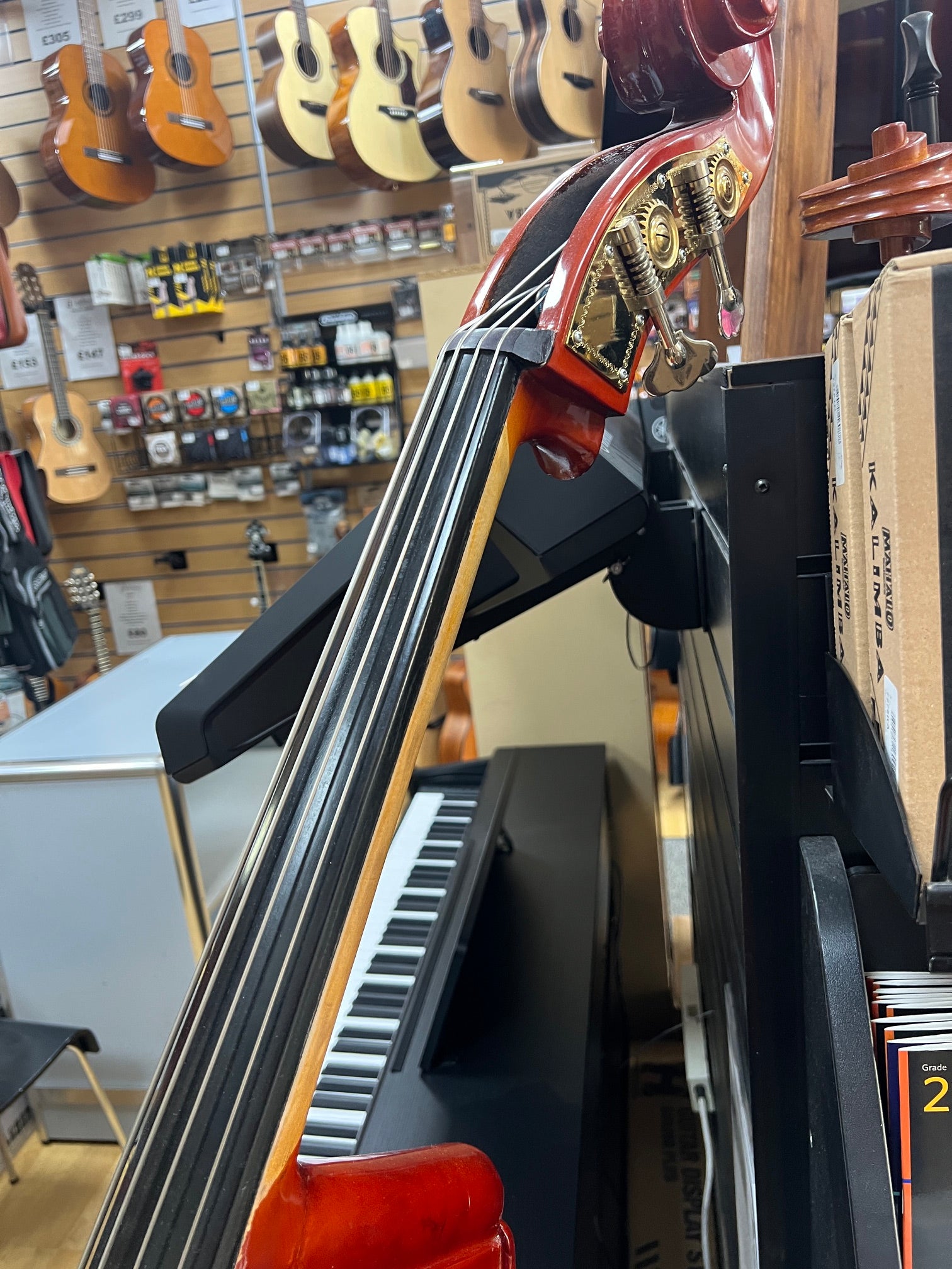 USED 1/2 size student double bass outfit