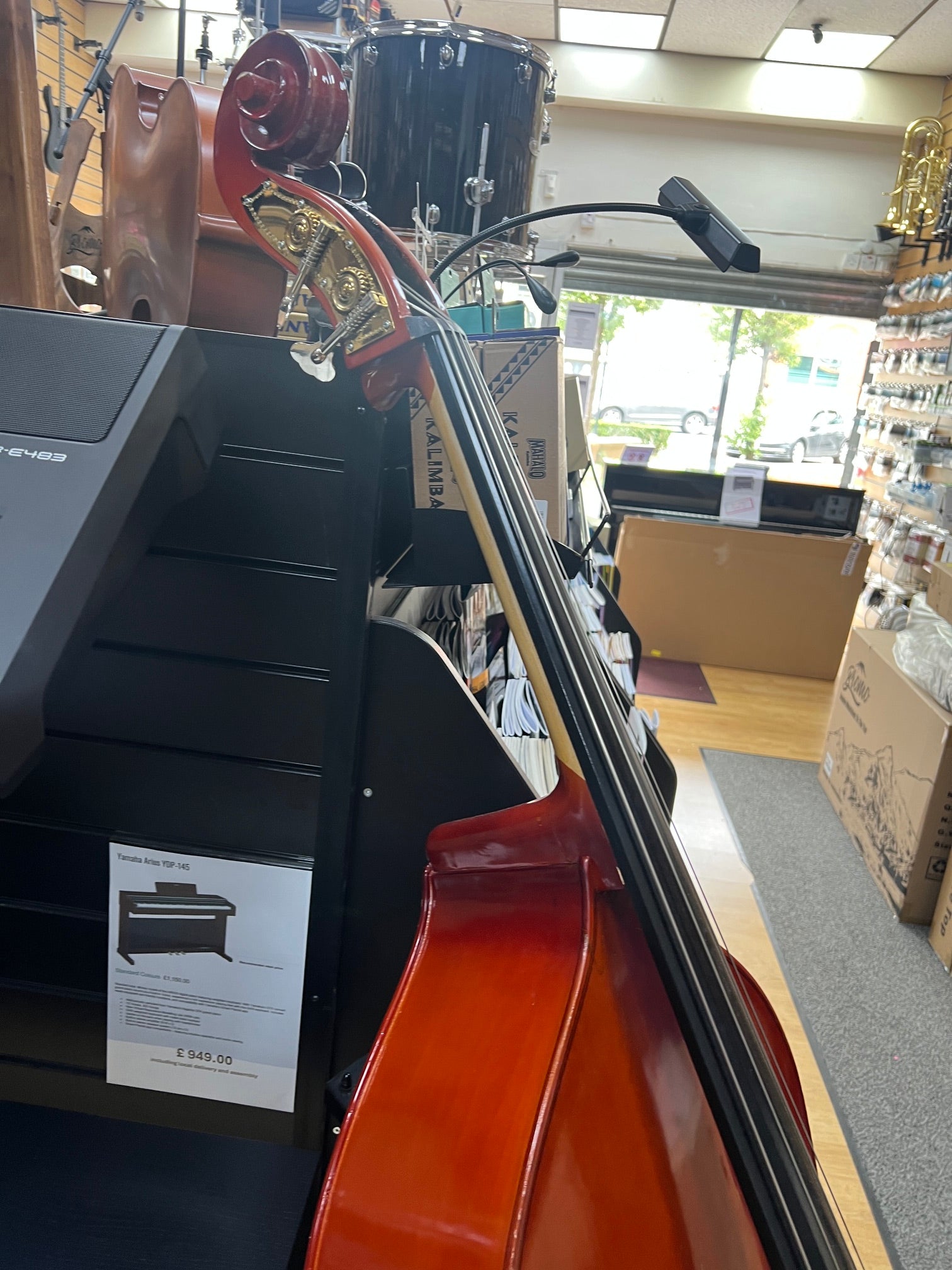 USED 1/2 size student double bass outfit
