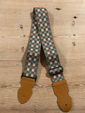 Earth Bond Vegan Dark Brown Check Guitar Strap