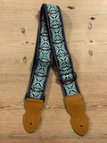 Earth Bond Vegan Teal Jacquard Guitar Strap